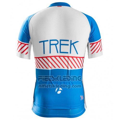 2016 Fietskleding Trek Bontrager Wit en Blauw Korte Mouwen en Koersbroek